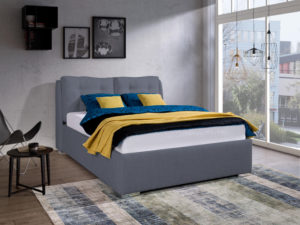 Łóżko tapicerowane ANDREAS z poduchami